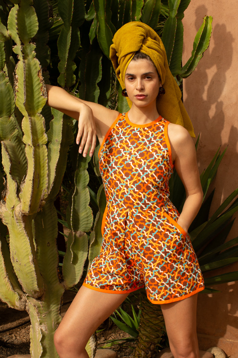 Playsuit - Amalfitana Chocolate