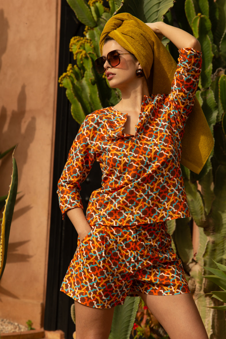 Linen Tunic - Amalfitana Chocolate