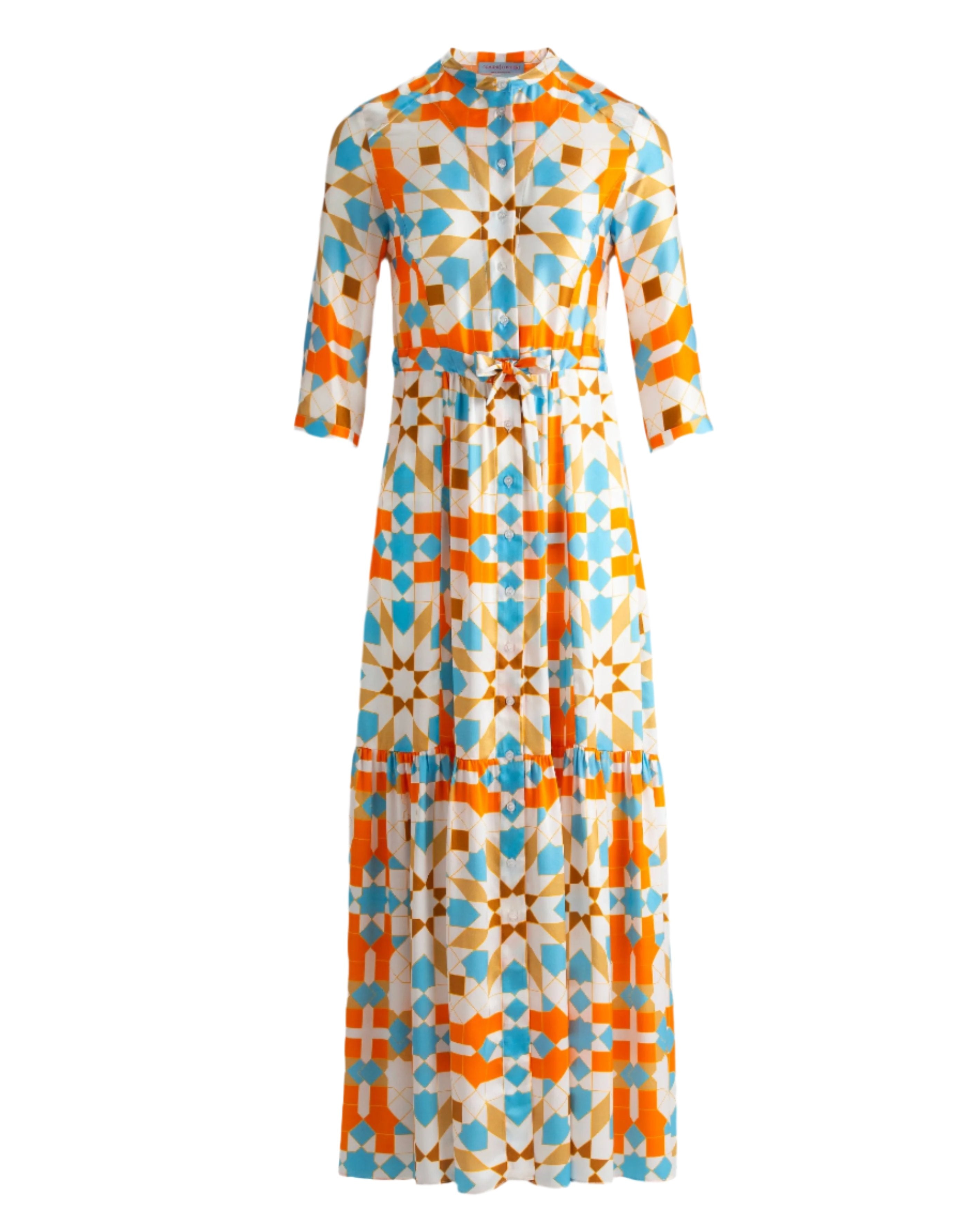 SILK SHIRT DRESS - Granita