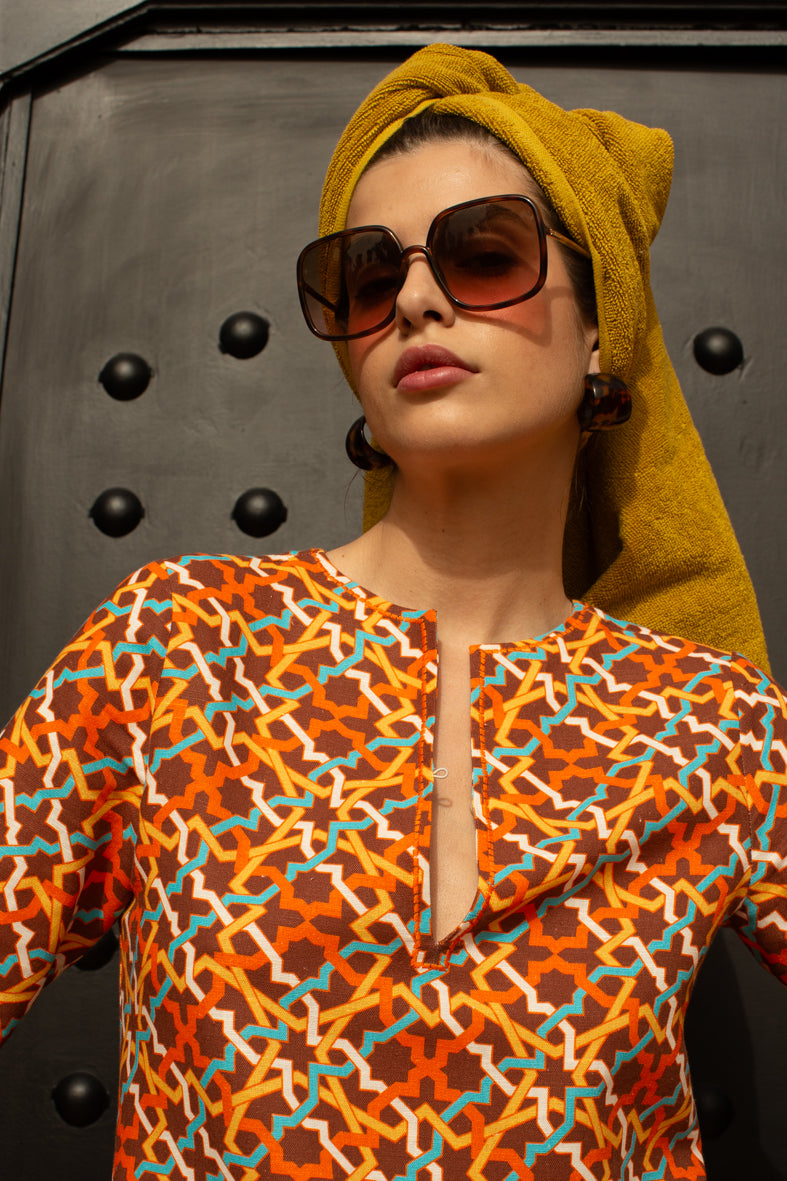 Linen Tunic - Amalfitana Chocolate